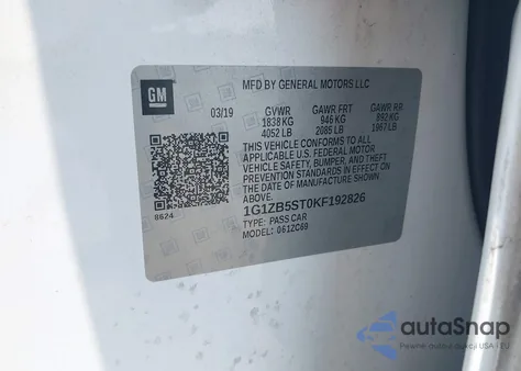 2019 Chevrolet Malibu 1Ls from USA, damaged, VIN 1G1ZB5ST0KF192826